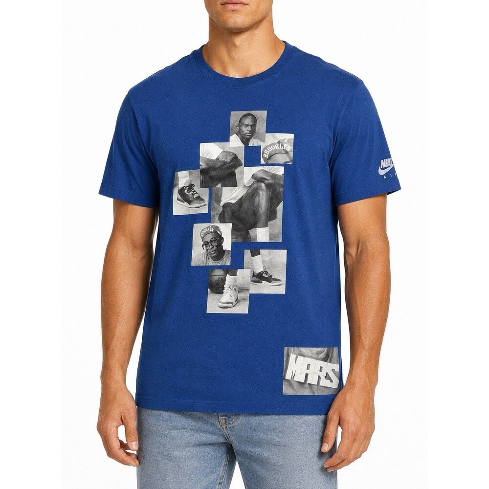 Nike Air Mars Blackmon Men’s Graphic T-Shirt Blue Size Medium